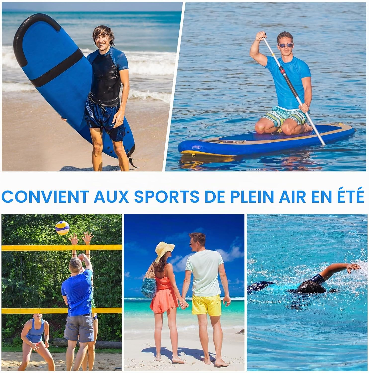 Detalle de MEETWEE Rashguard Anti-UV Homme – UPF 50+ à manches courtes/longues, séchage rapide