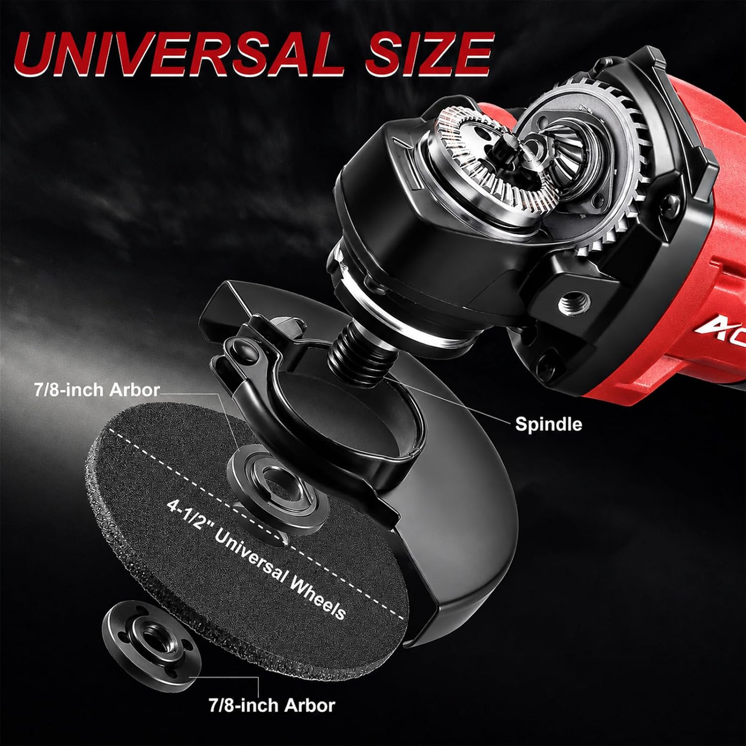 Detalle 2 de AOBEN AT104X-115 Cordless Angle Grinder, 4-1/2-Inch Brushless, 2 Batteries