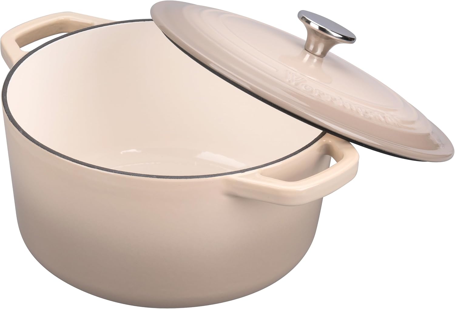 Thumbnail 5 de VORRINGARD Enameled Cast Iron Dutch Oven Pot with Lid (6QT) for Bread Baking, Round Bread Oven – Sourdough Supplies Set, Latte