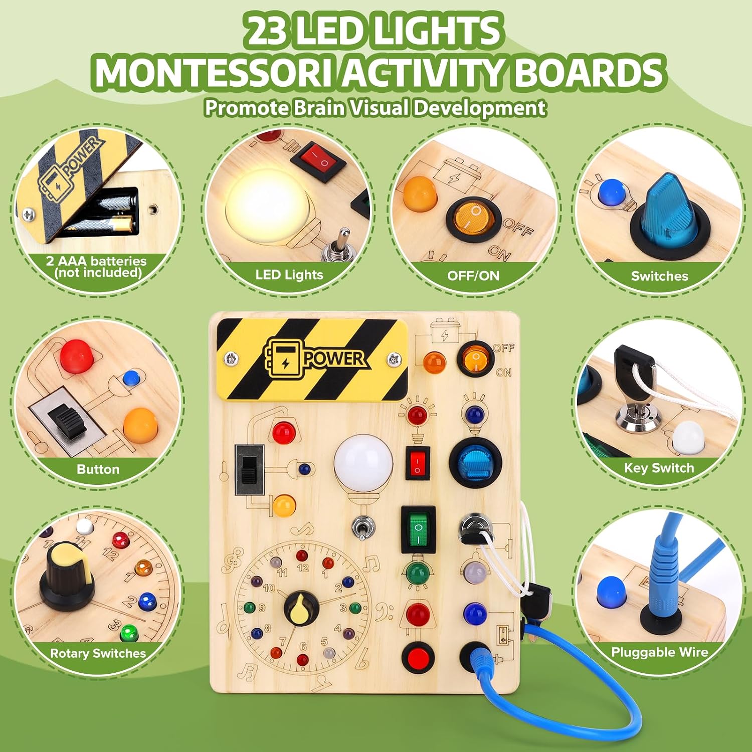 Detalle 2 de Konijiwa Montessori Busy Board