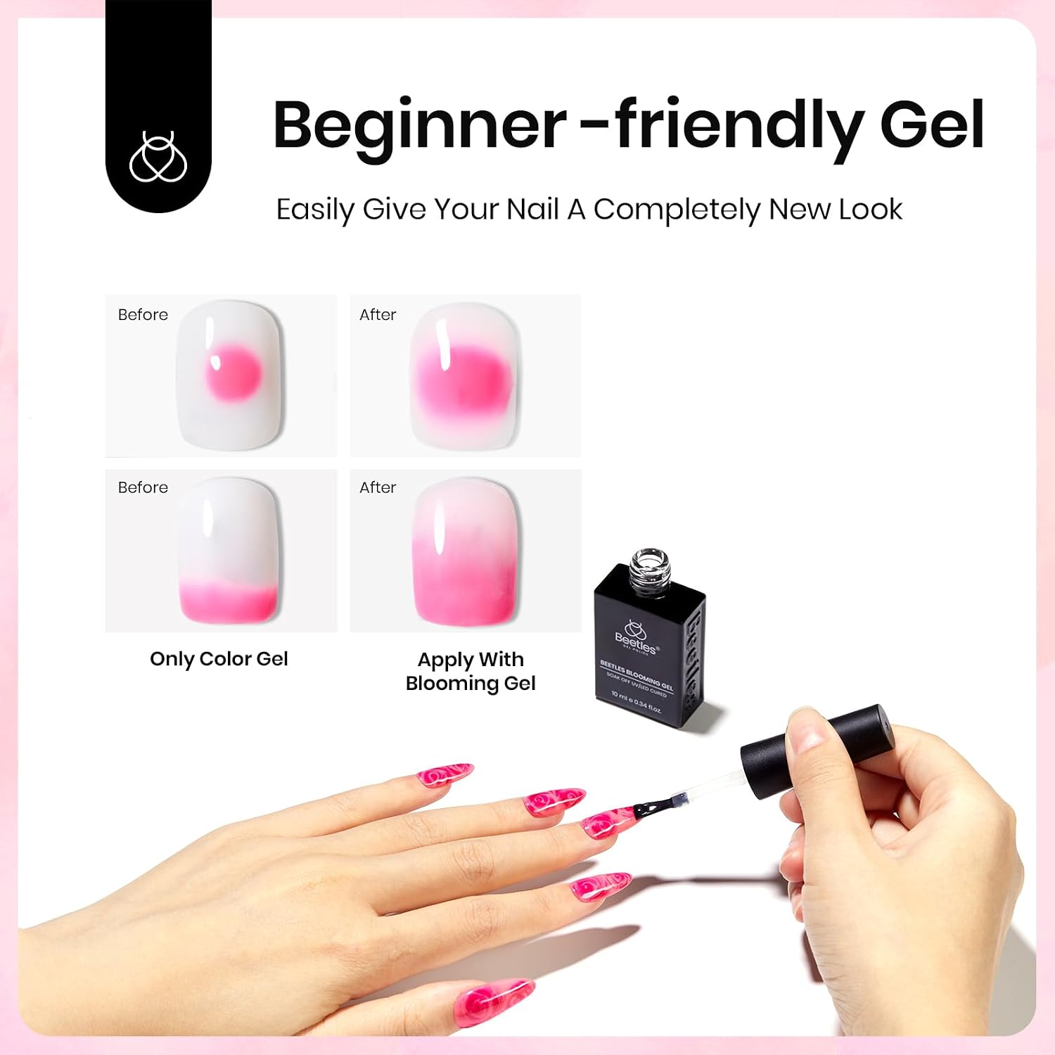 Thumbnail 2 de Beetles Blooming Gel nail polish clear for nail art 💅