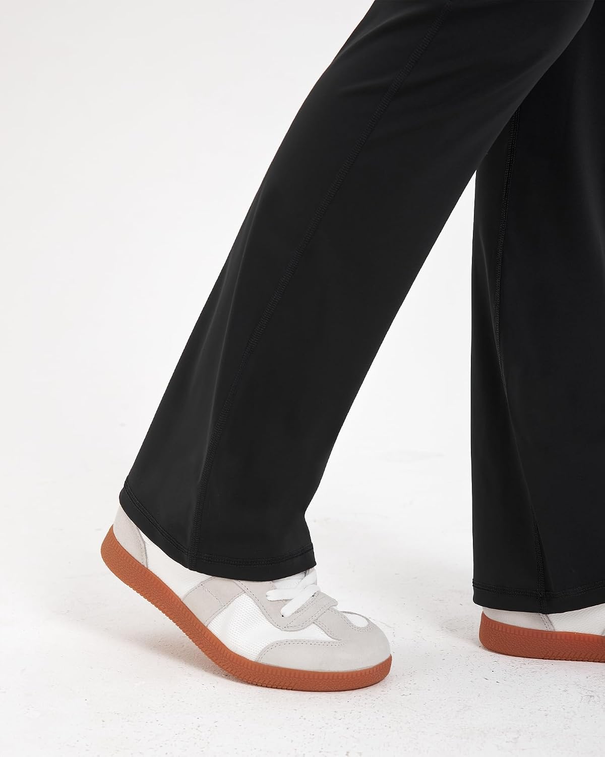 Detalle de Zylioo Langbein-String-? Bootcut Yogaleggings Damen (Tall/Extra Tall) mit Seitentaschen