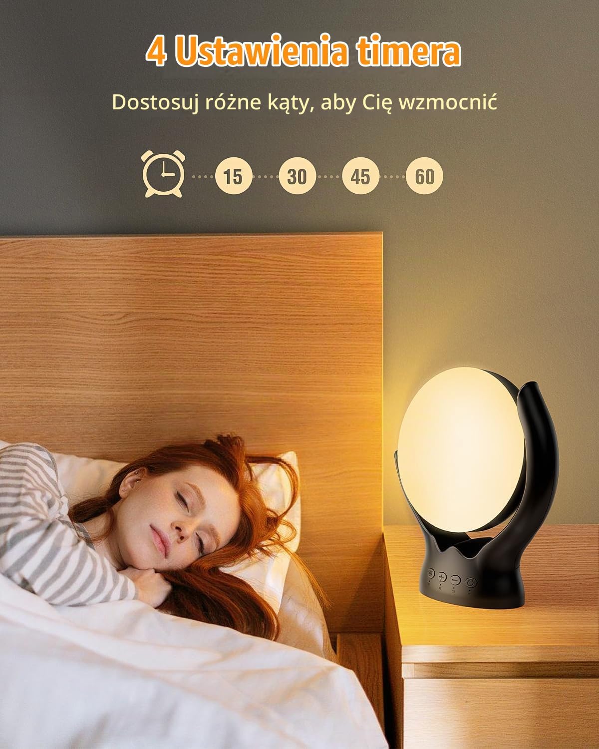 Detalle 1 de Wopigh GLD-1004 – lampa do terapii światłem 10 000 luksów, regulacja 210°