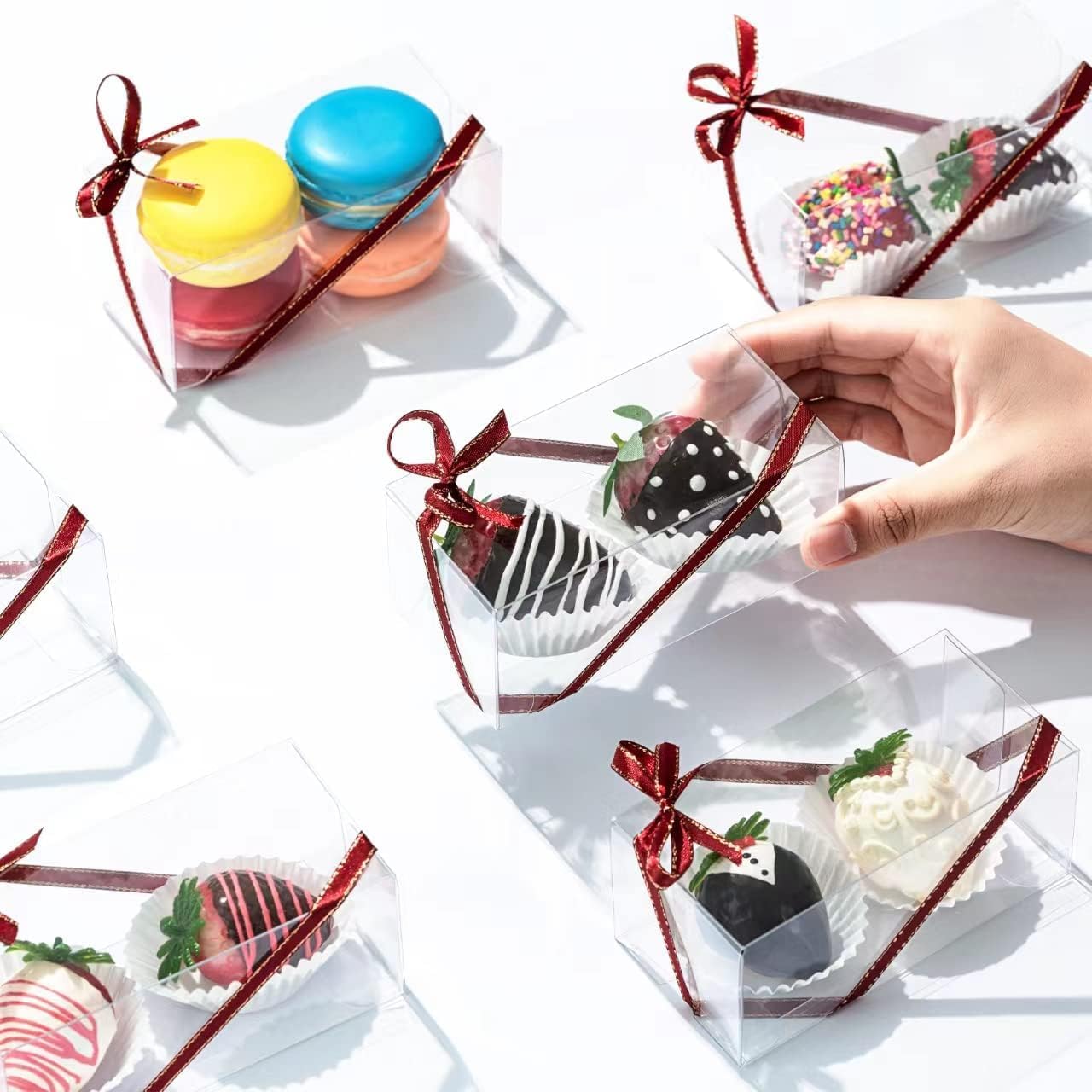 Thumbnail 6 de JCXGRVC 100 Pcs Clear Small Bakery Boxes 2.5"