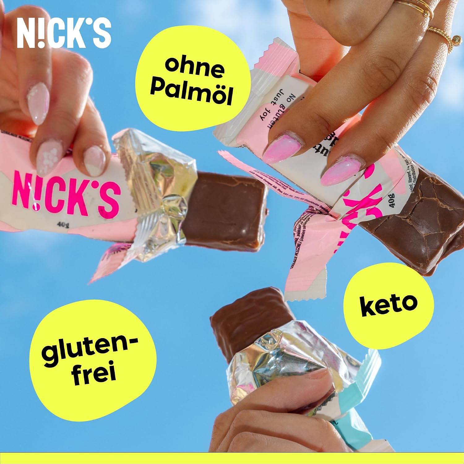 Thumbnail 4 de NICKS Schokolade Keto Riegel Probierbox 12er 🍫