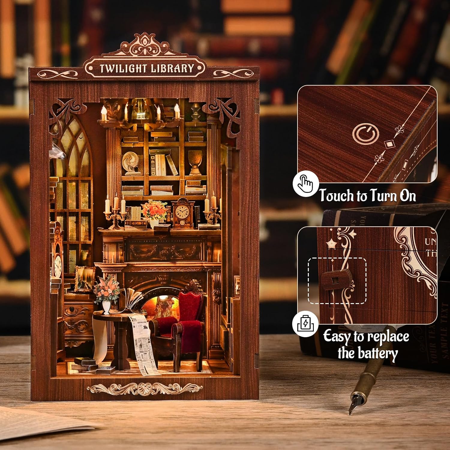 Thumbnail 3 de Book Nook Kit DIY 3D Puzzles