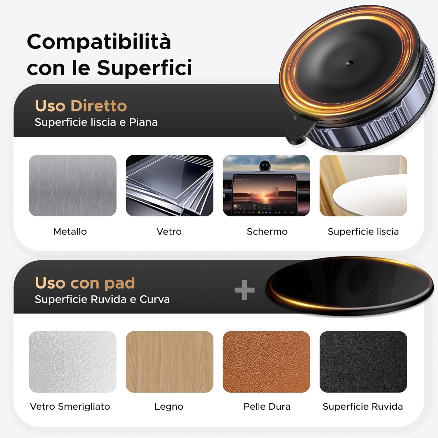 Thumbnail 6 de UGREEN supporto telefono auto magnetico MagSafe con aspirazione a vuoto, pieghevole 360° (oltre 20KGF)