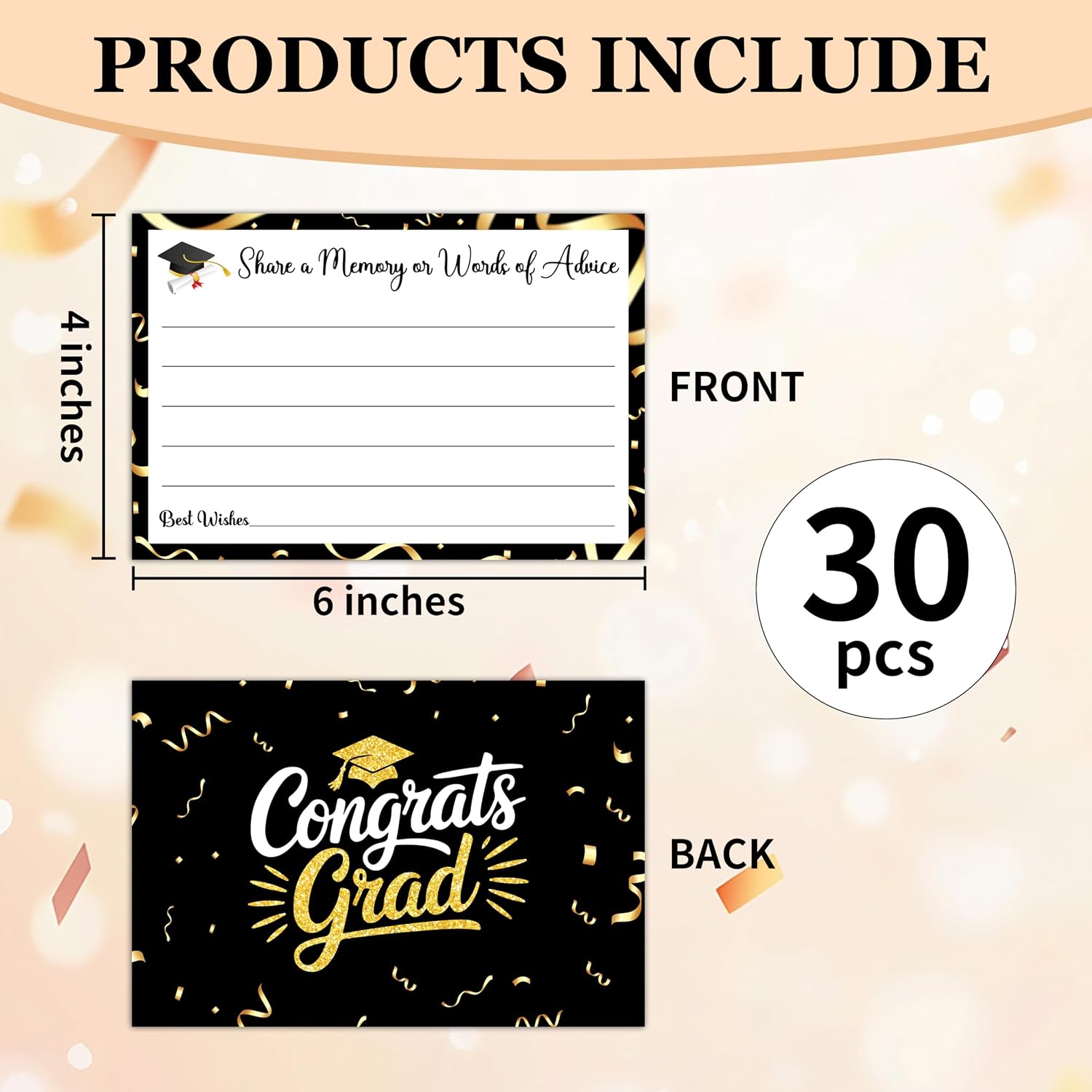 Detalle 2 de Graduation Advice Cards, 4" x 6