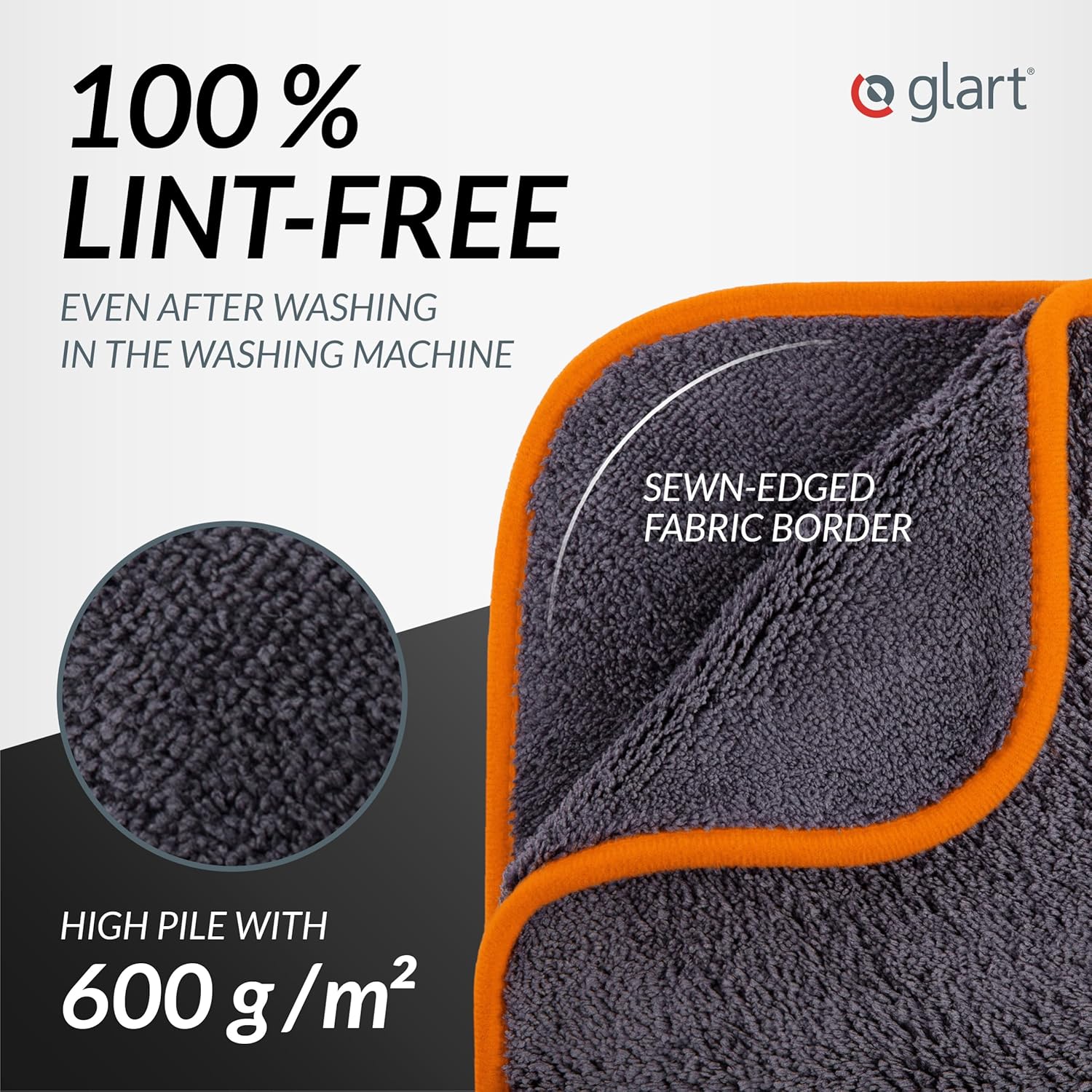 Thumbnail 3 de Glart 443TPO 3 Super Absorbent Microfibre Thick Plush Cloths 40 x 40 cm