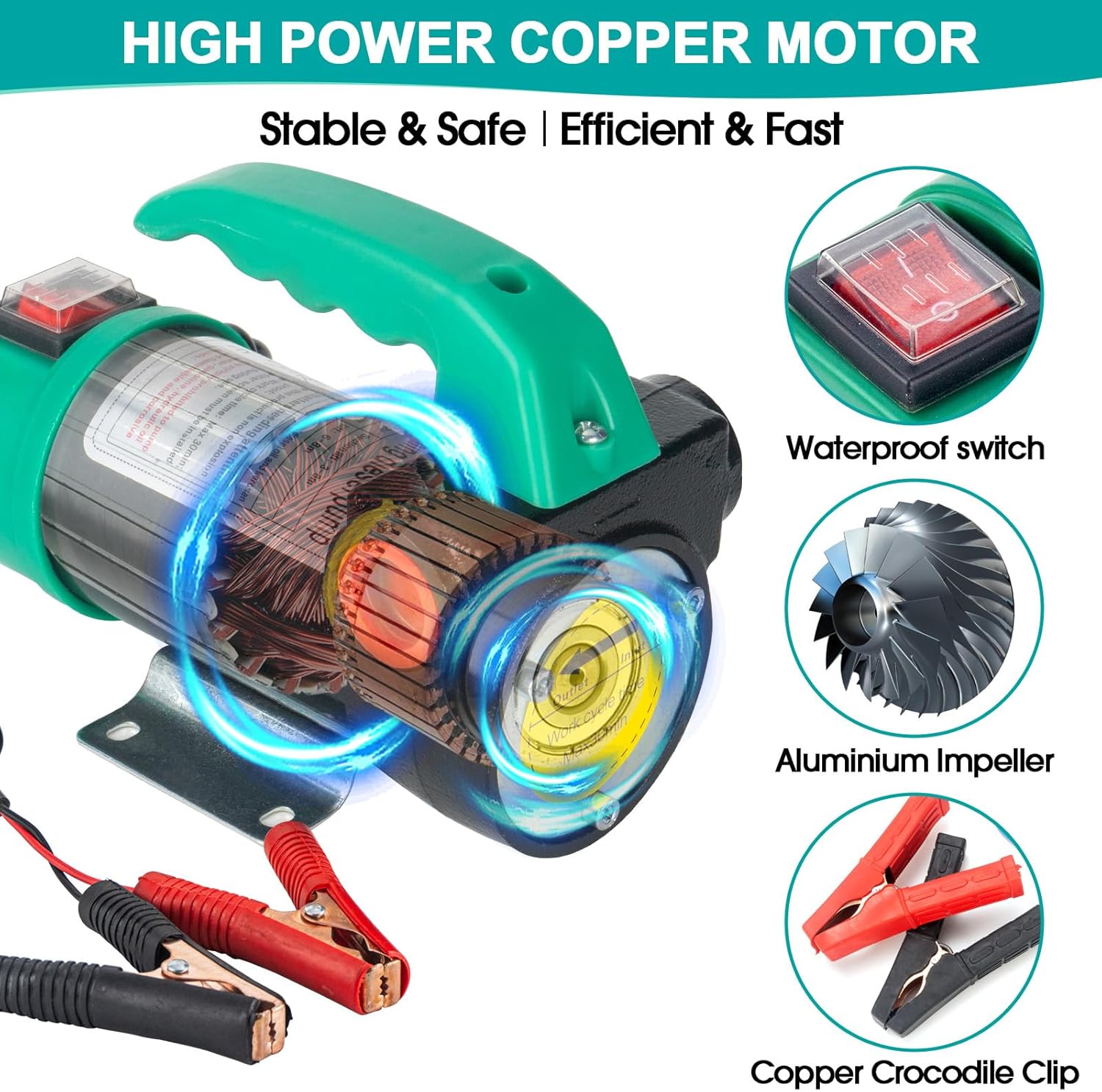 Detalle de OULUTO 12V 260W Bomba de transferencia 45L/min