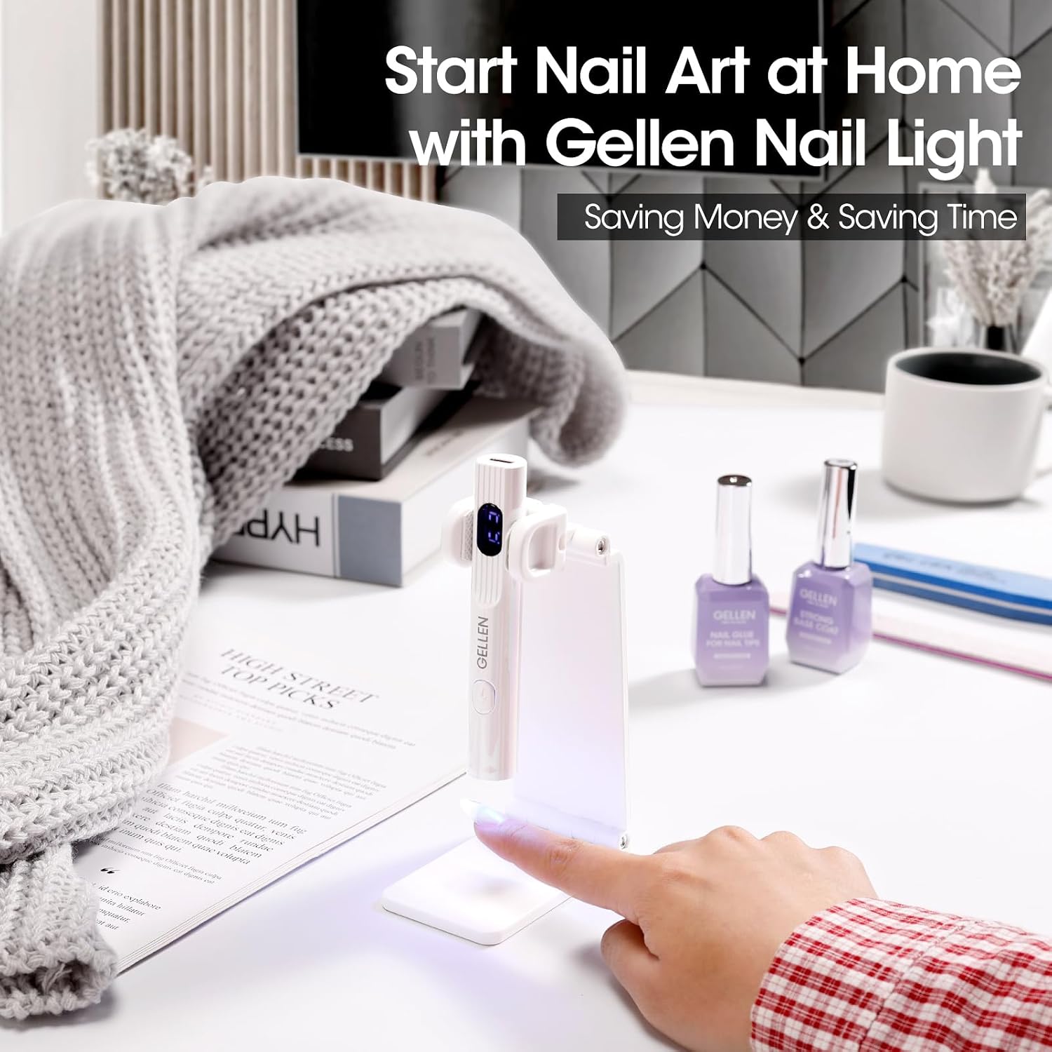 Thumbnail 6 de Gellen Mini UV Nail Lamp with 180° Stand