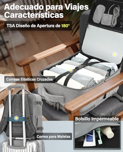 Thumbnail 4 de VANKEV Mochila de cabina 40x30x20 cm para viajeros: organización, TSA y confort bajo el asiento
