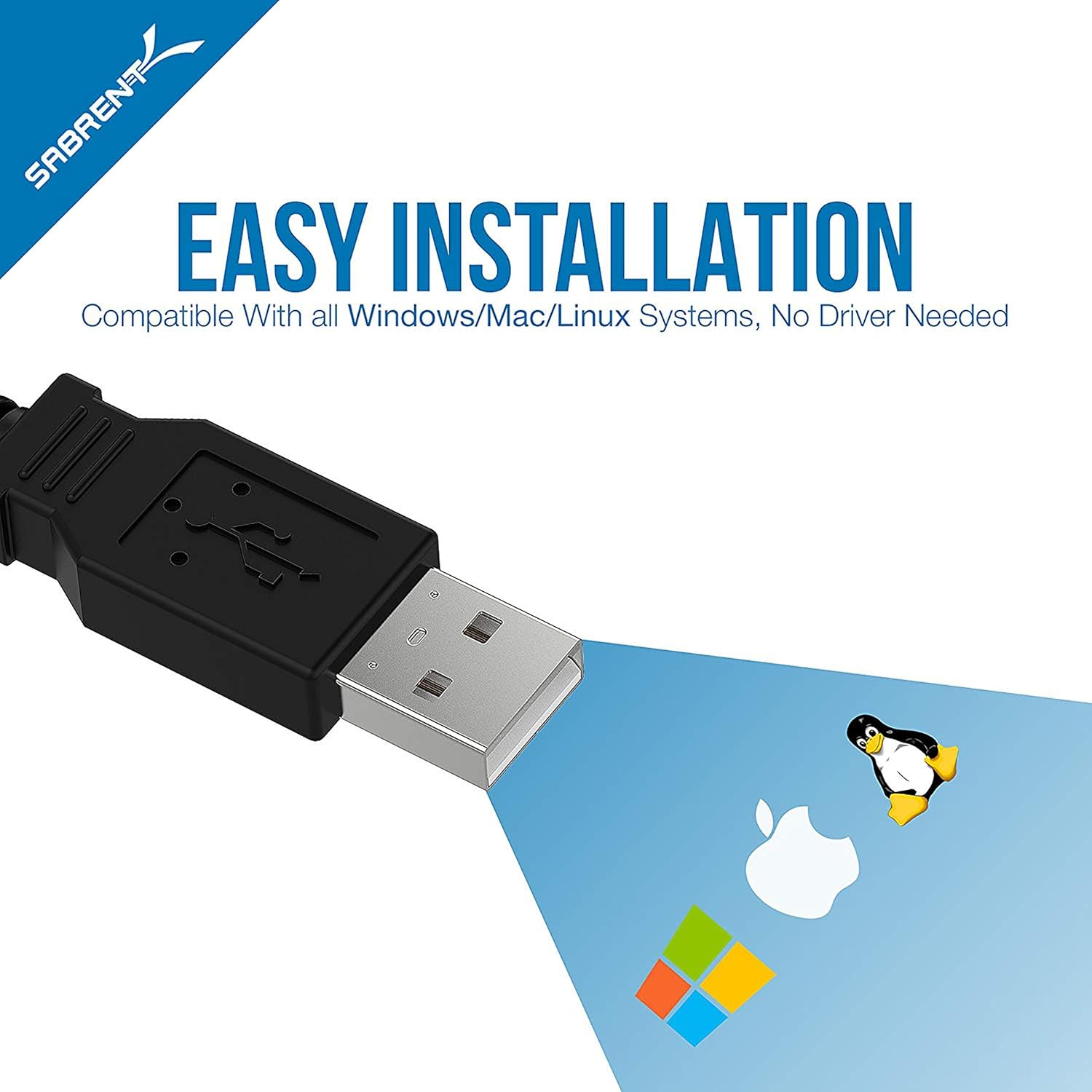 Detalle de SABRENT USB Serial Cable (CB-FTDI) – USB to RS232 DB9 Converter