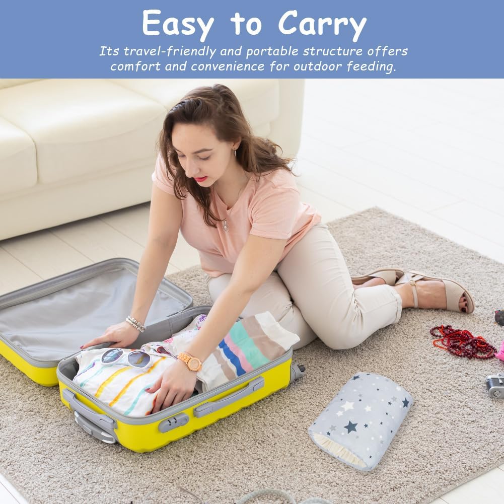 Detalle 2 de Aolso Cozy Cradle Arm Pillow Nursing & Breastfeeding Arm Pillow (Big-Small Stars)