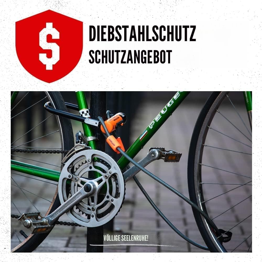 Detalle 2 de Kryptonite Motorradschloss 3500317 mit 14 mm Bügel – Gelb