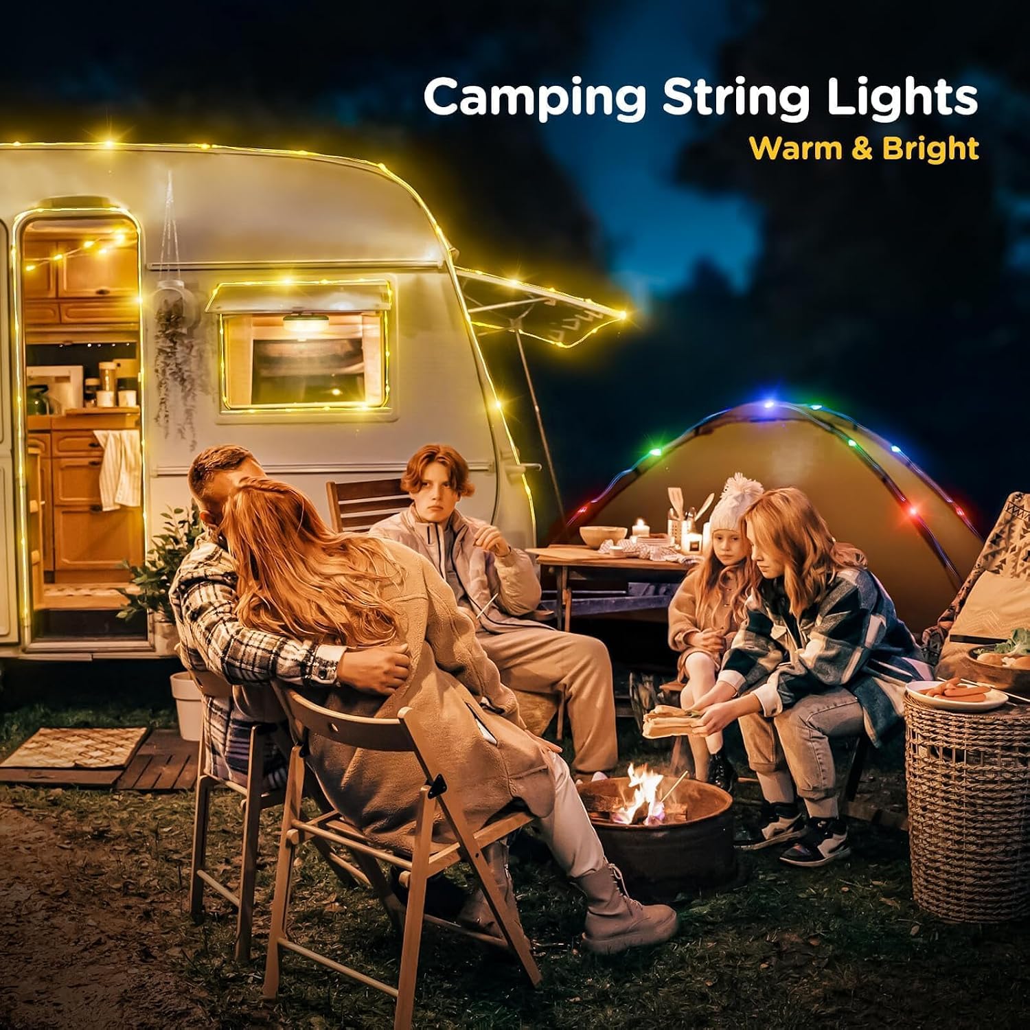 Thumbnail 6 de OGERY Camping String Lights: 32.8ft 4-in-1 USB Rechargeable Tent Lights
