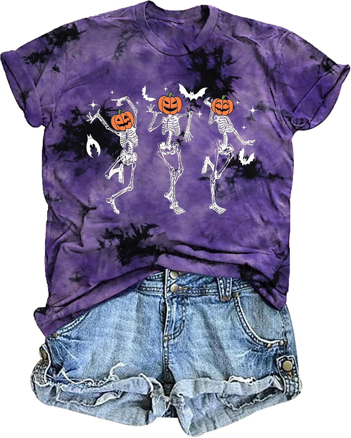Detalle de Halloween T-Shirt with Dancing Skeleton Graphic