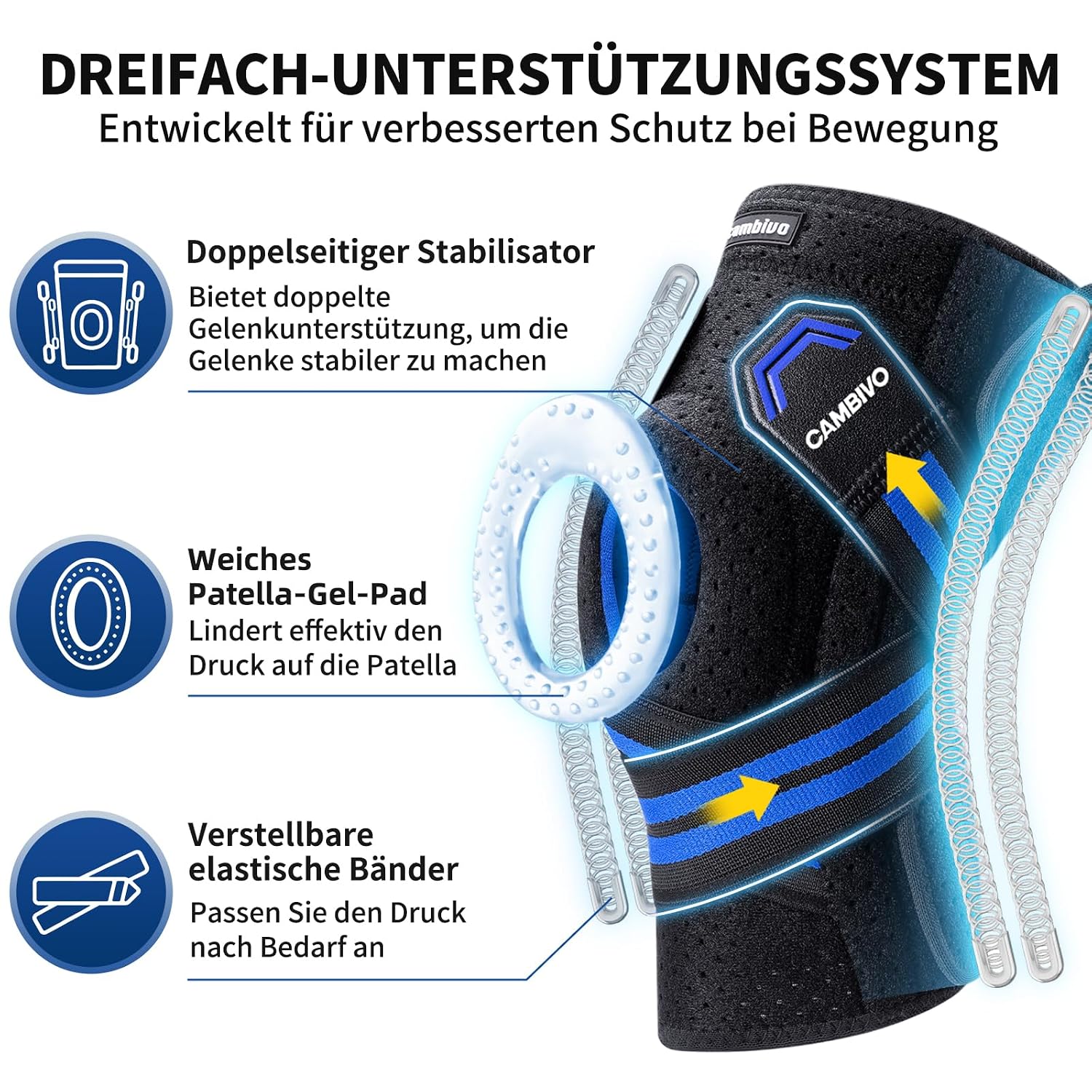 Detalle 1 de CAMBIVO Kniebandage für Knie