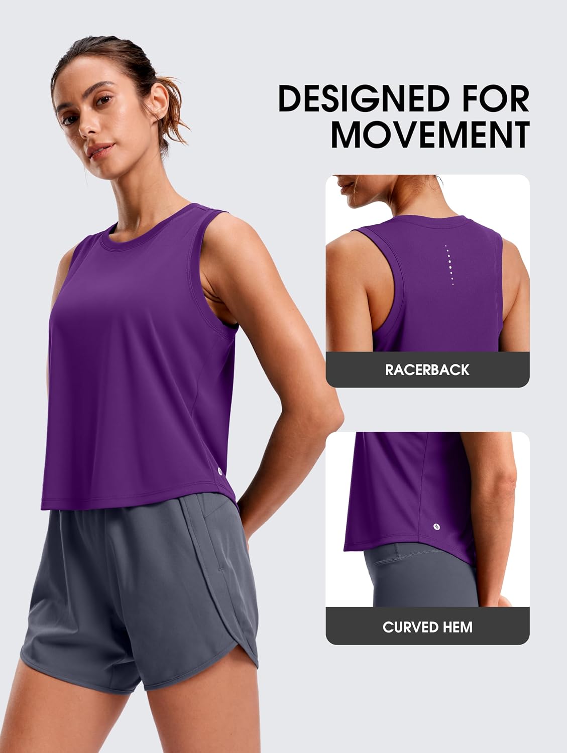 Detalle 2 de SANTINY Workout Tank Top, Racerback