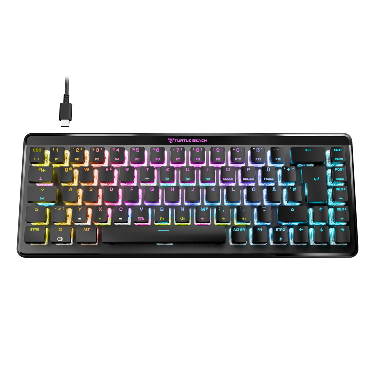 Detalle 2 de Turtle Beach Vulcan II Mini Air: Optisch-mechanische Kabellose 65%-Gaming-Tastatur mit Titan II Schaltern