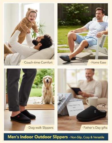 Thumbnail 6 de VeraCosy Men's Two-Tone Memory Foam Slippers (Orange) – 10/11 UK