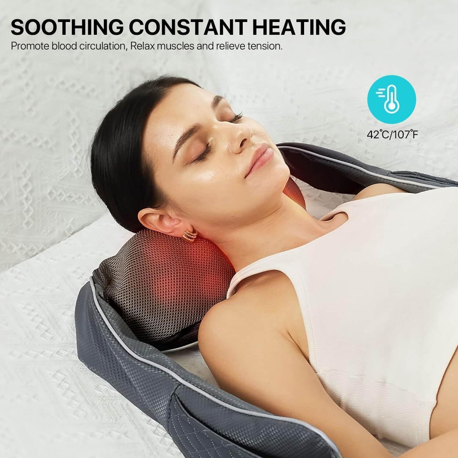 Thumbnail 2 de ALLJOY Nackenmassagegerät mit Wärme und kabelloser Freiheit – Shiatsu-Massage für Nacken, Schulter und Rücken