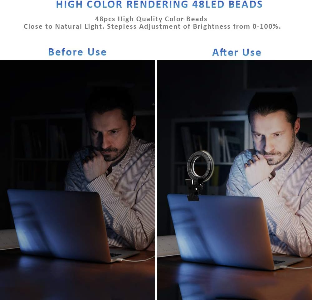 Detalle 2 de Cyezcor Video Conference Ring Light 10W