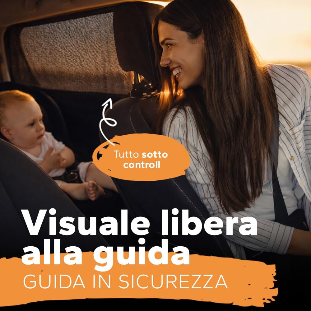 Thumbnail 3 de Tendine Parasole Auto Bambini UPF+ per finestrini laterali universali con protezione UV e zanzare