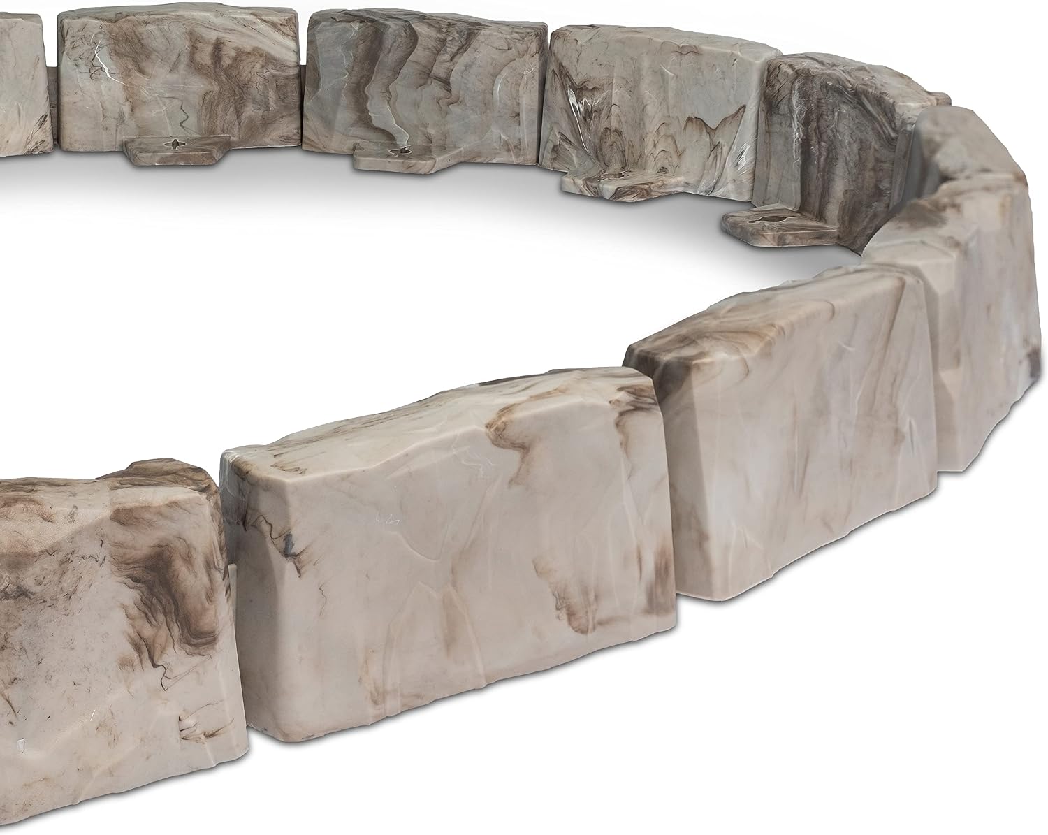 Thumbnail 1 de EasyFlex No-Dig – plastikowe obrzeże ogrodowe, brązowe, wygląd kamienia, 6,9 cm
