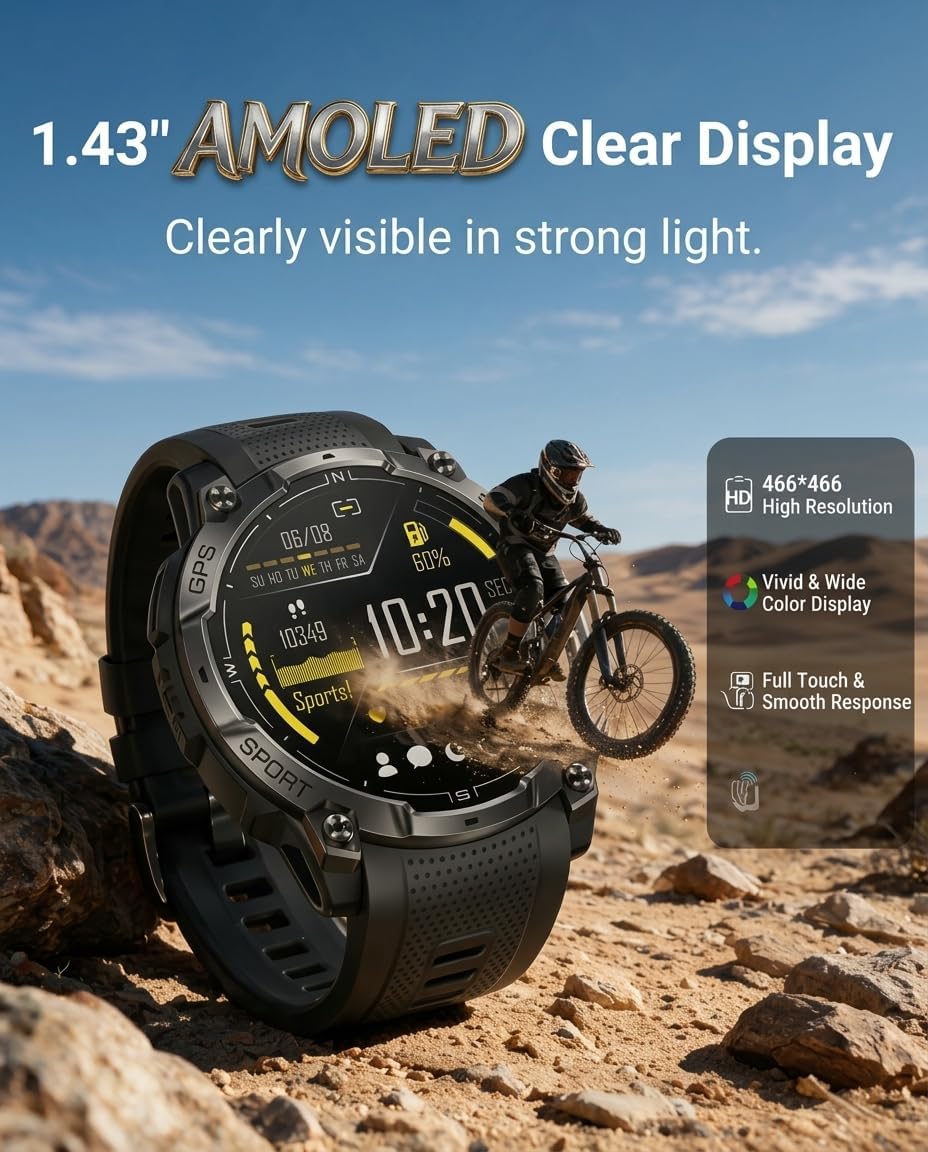 Detalle 2 de SOUYIE Smartwatch 1.43-inch AMOLED