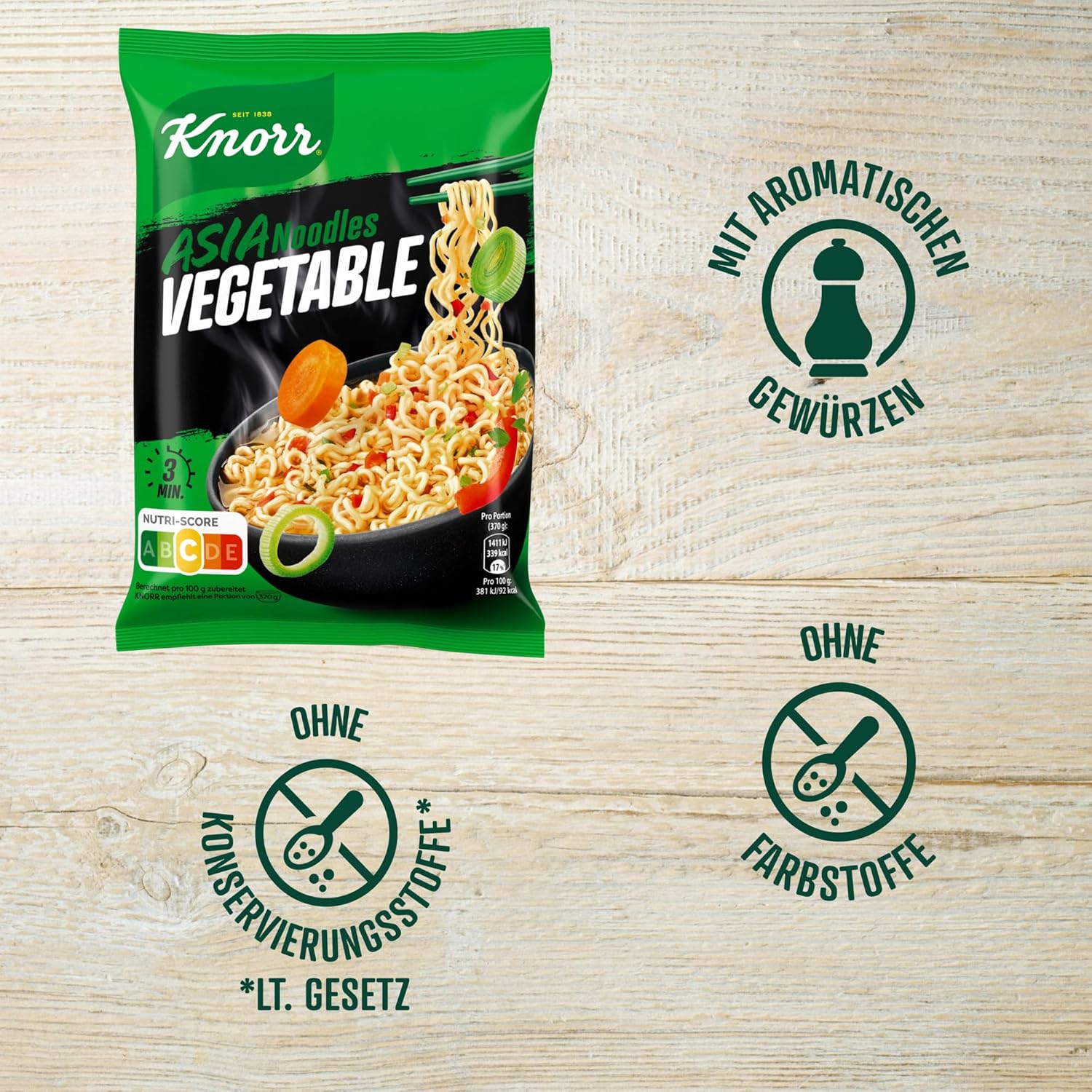 Thumbnail 6 de Knorr Asia Noodles Vegetable Instant Nudeln – Vegane Asia-Snack-Nudel 70 g