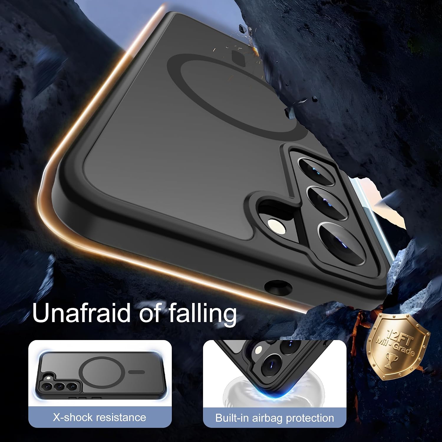 Detalle de Pilaru Magnetic Samsung S22 case with 2 screen protectors