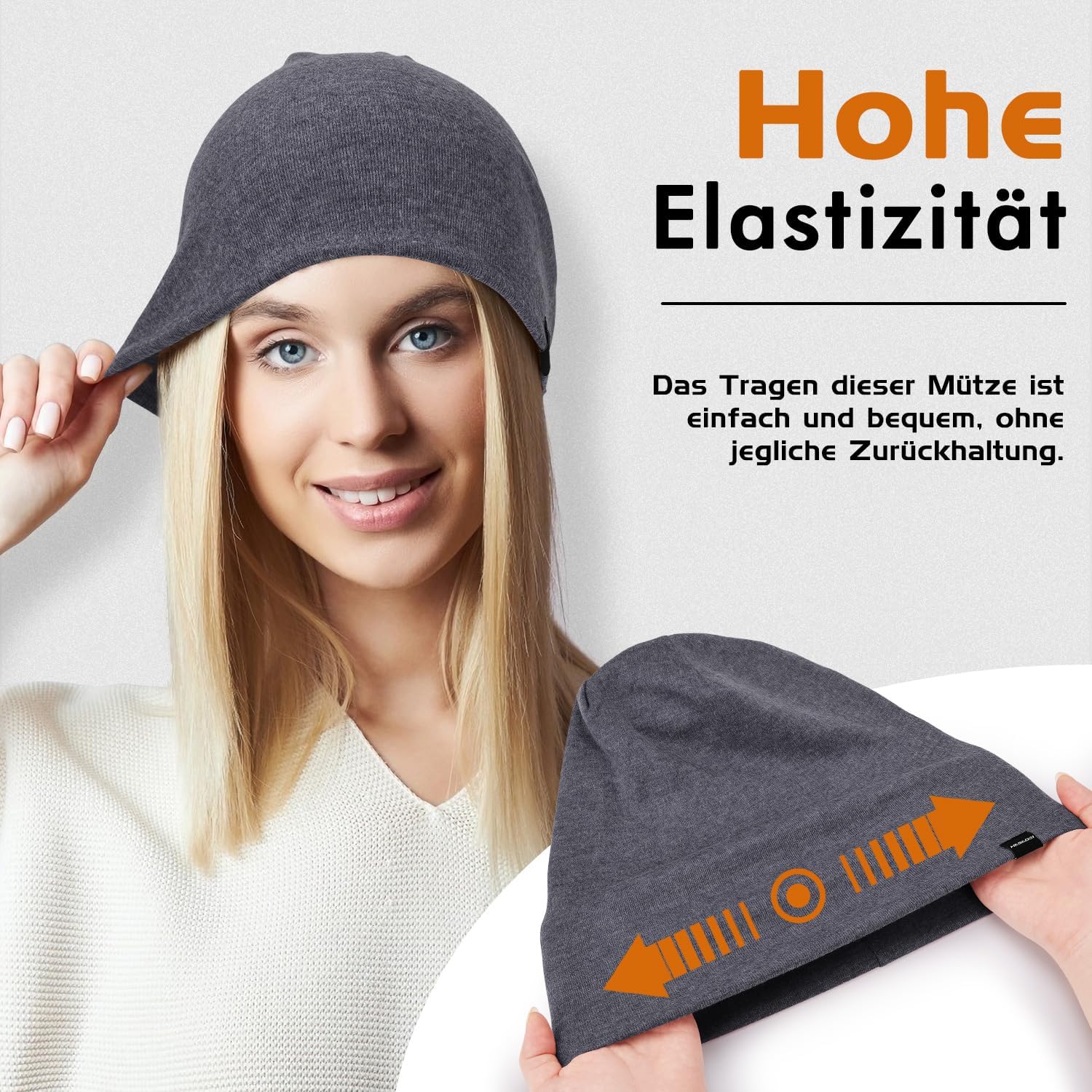 Detalle 1 de Leichte Slouch Beanie Mütze Damen Herren