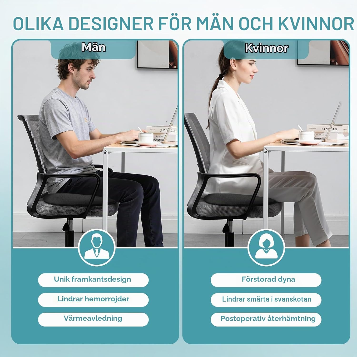 Detalle 2 de DmTown munkkudde Large i minnesskum med ergonomisk öppning