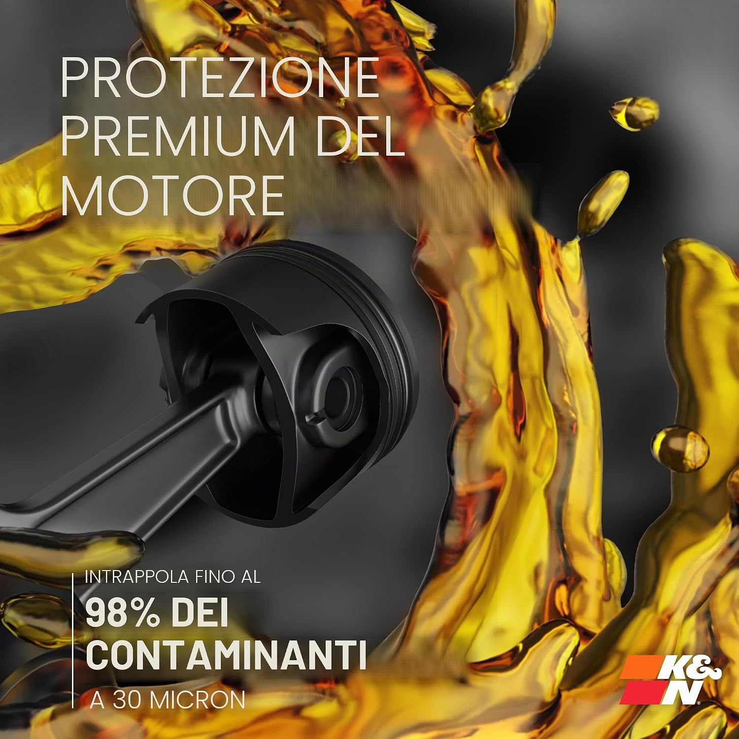 Thumbnail 2 de K&N Filtro olio per motociclette KN-153 (78x85mm) per Ducati e Bimota selezionati