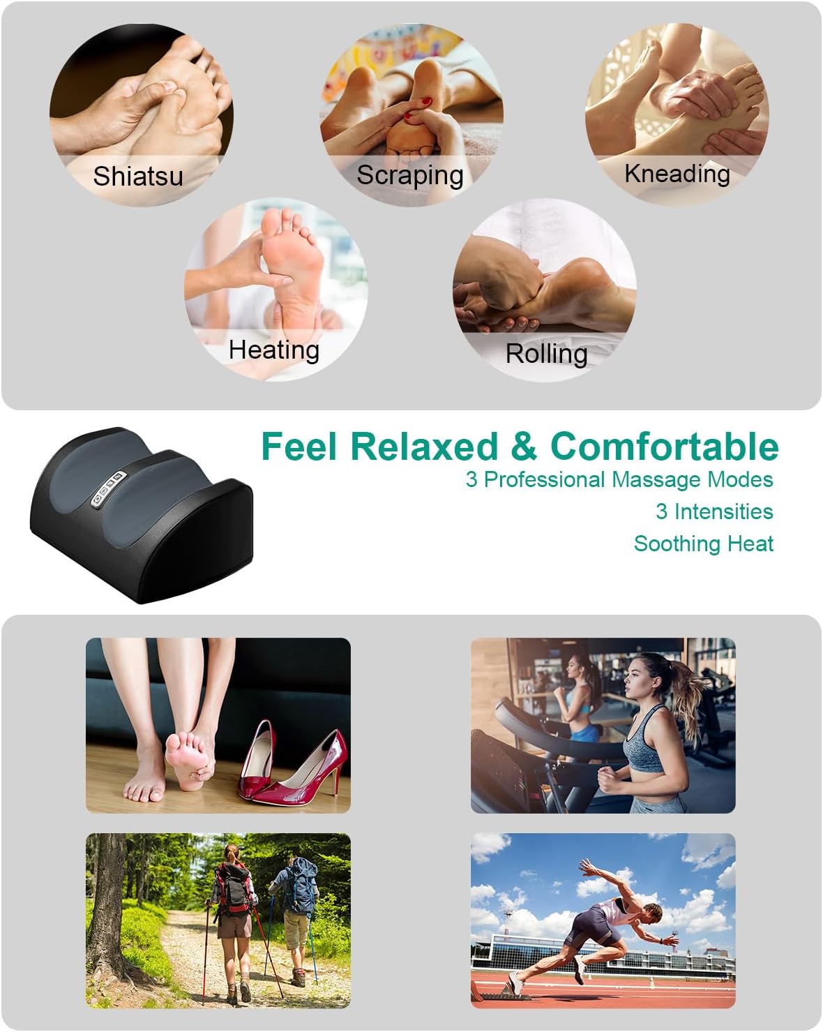 Thumbnail 5 de LINGTENG Shiatsu Foot Massager with Heat for Calves and Feet 👣