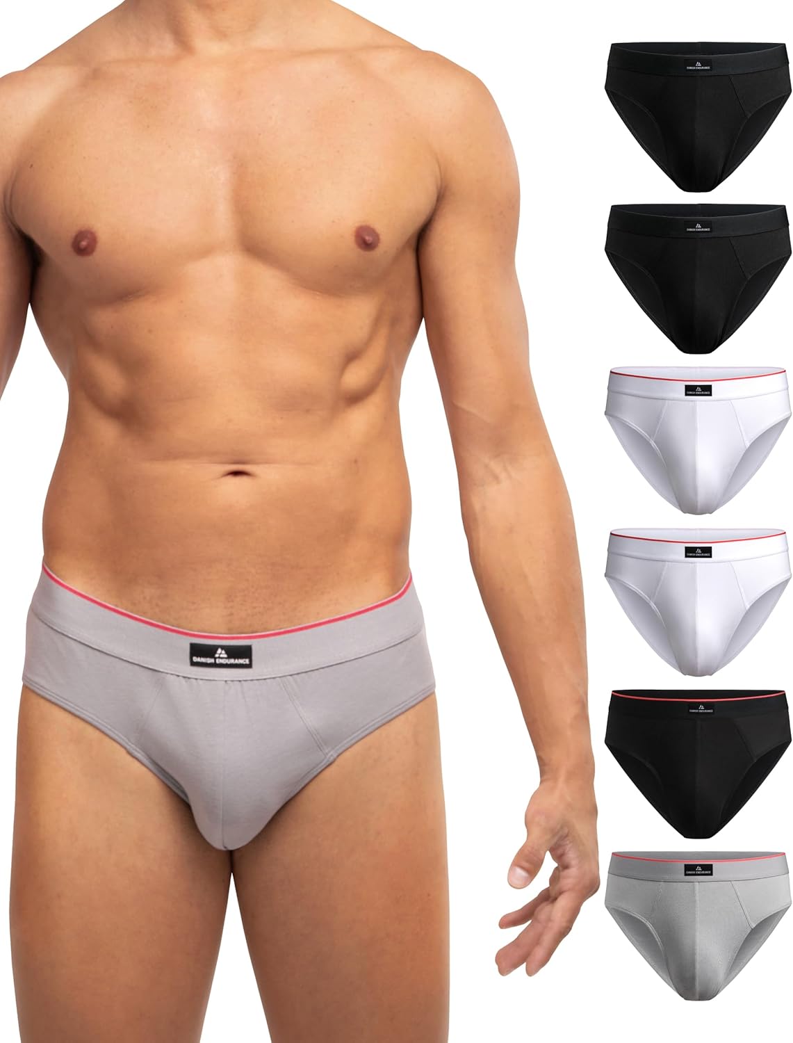 Thumbnail 6 de Danish Endurance 6 pack slip da uomo in cotone con vita comoda e senza etichette