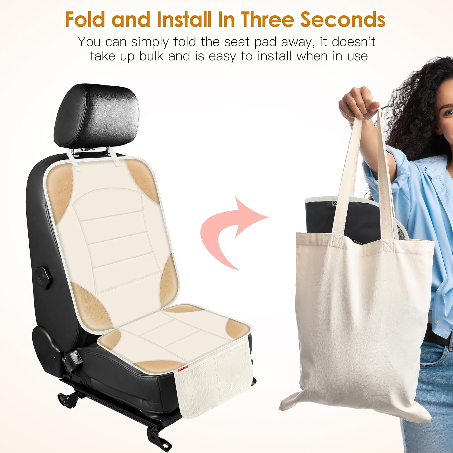 Thumbnail 3 de Sinvitron seat protector under baby car seat, Waterproof 600D Oxford Car Seat Mat