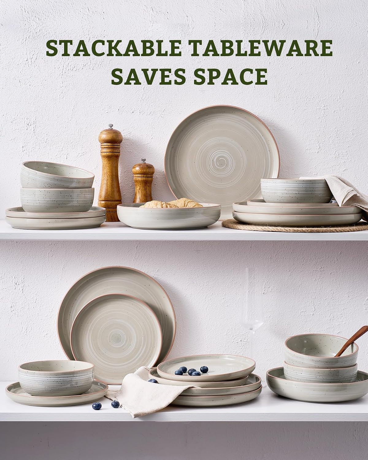 Thumbnail 6 de Famiware Meteor 12-Piece Dinnerware Set, Matcha Green 🍽