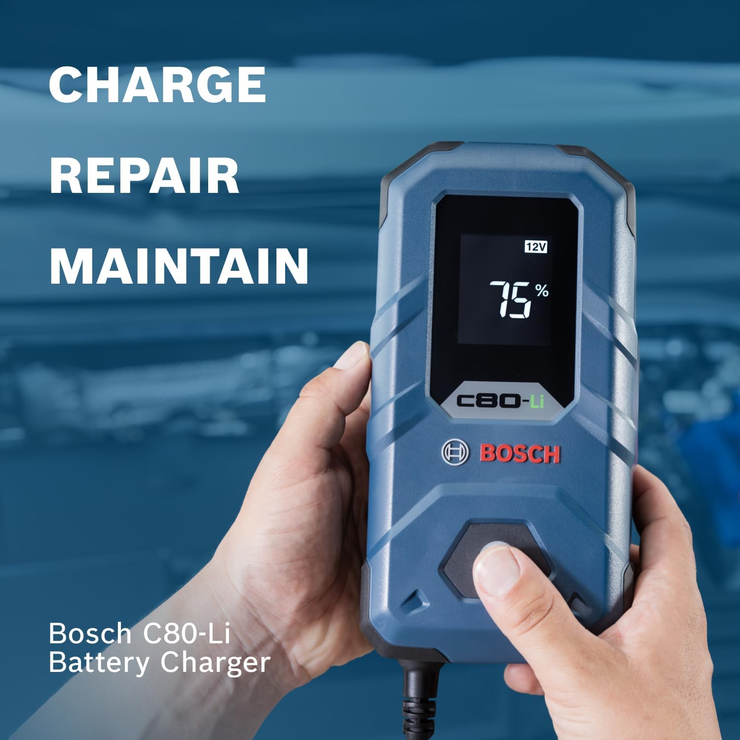 Thumbnail 1 de Bosch C80-Li Battery Charger – 15 Amps with Trickle Function for 6V/12V Lead‑acid and 12V LiFePO4