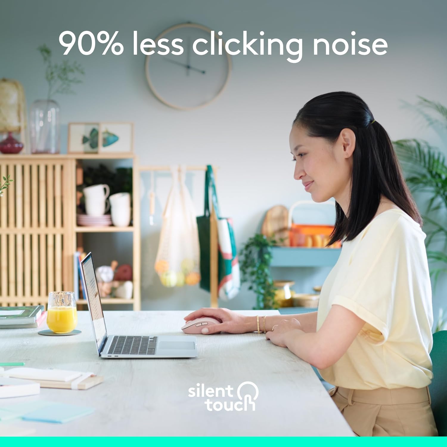 Detalle de Logitech Signature M650 L Wireless Mouse for Large Hands — Silent Clicks and Multi-Device Comfort