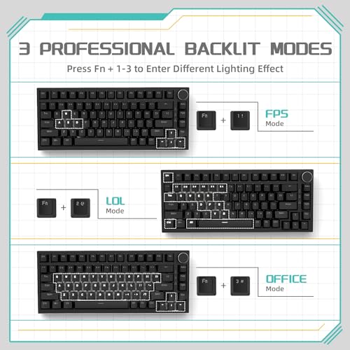 Thumbnail 7 de YINDIAO AK820 82 teclas teclado mecánico
