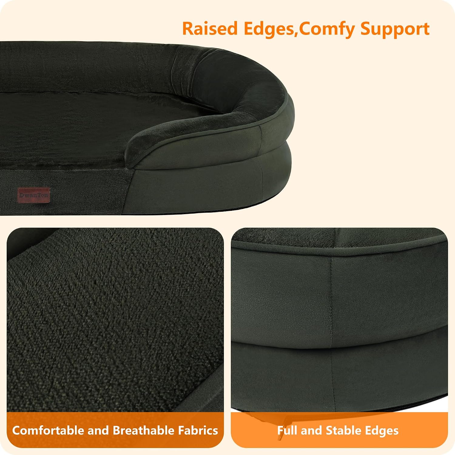 Detalle de Dwanton Orthopedic Dog Bed 36-inch