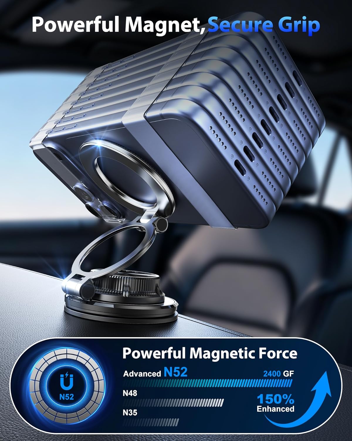 Thumbnail 4 de Glangeh All Metal Magnetic Phone Holder 360°