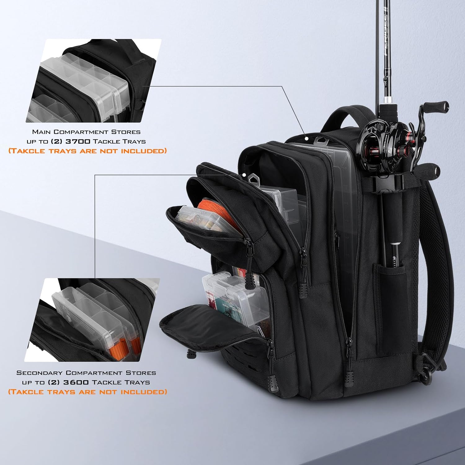 Thumbnail 3 de KastKing BlowBak Tactical Sling Tackle Bag (Lightweight Fishing Backpack Storage) — 16.9 x 10.6 x 8.3 in