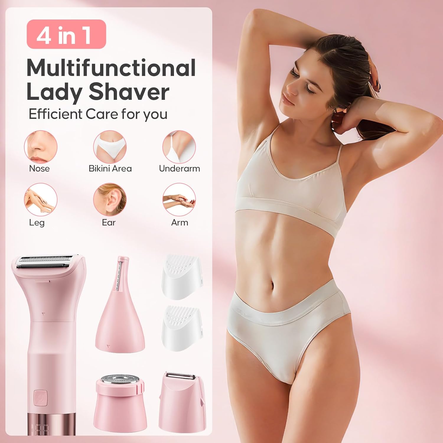 Thumbnail 1 de Painless 4-in-1 electric lady shaver