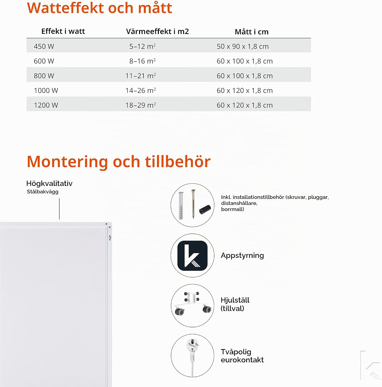 Detalle 1 de Könighaus Ambient infravärmare med Tropicana-motiv, 800 W, svart ram