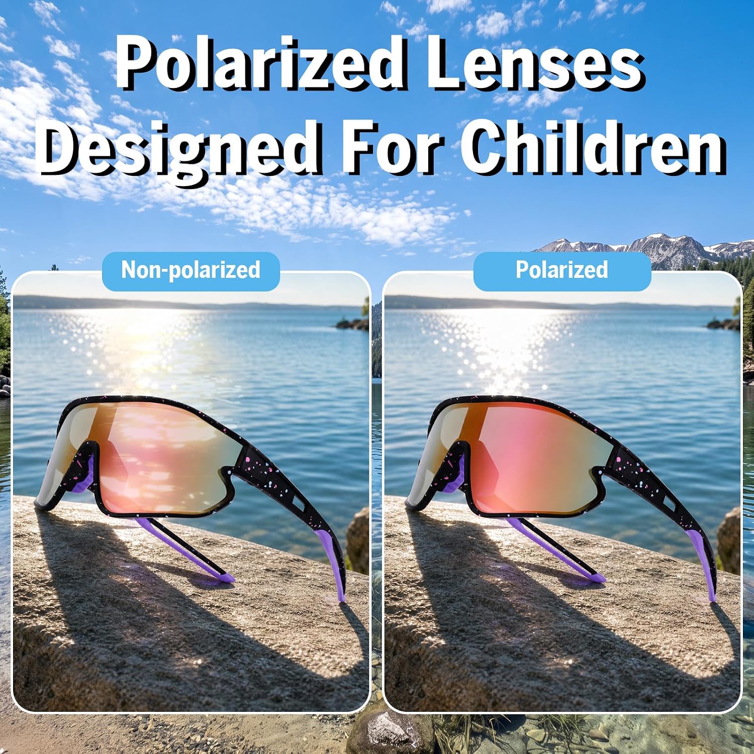 Detalle 2 de Revemo Kids Sports Sunglasses with TR90 Frame