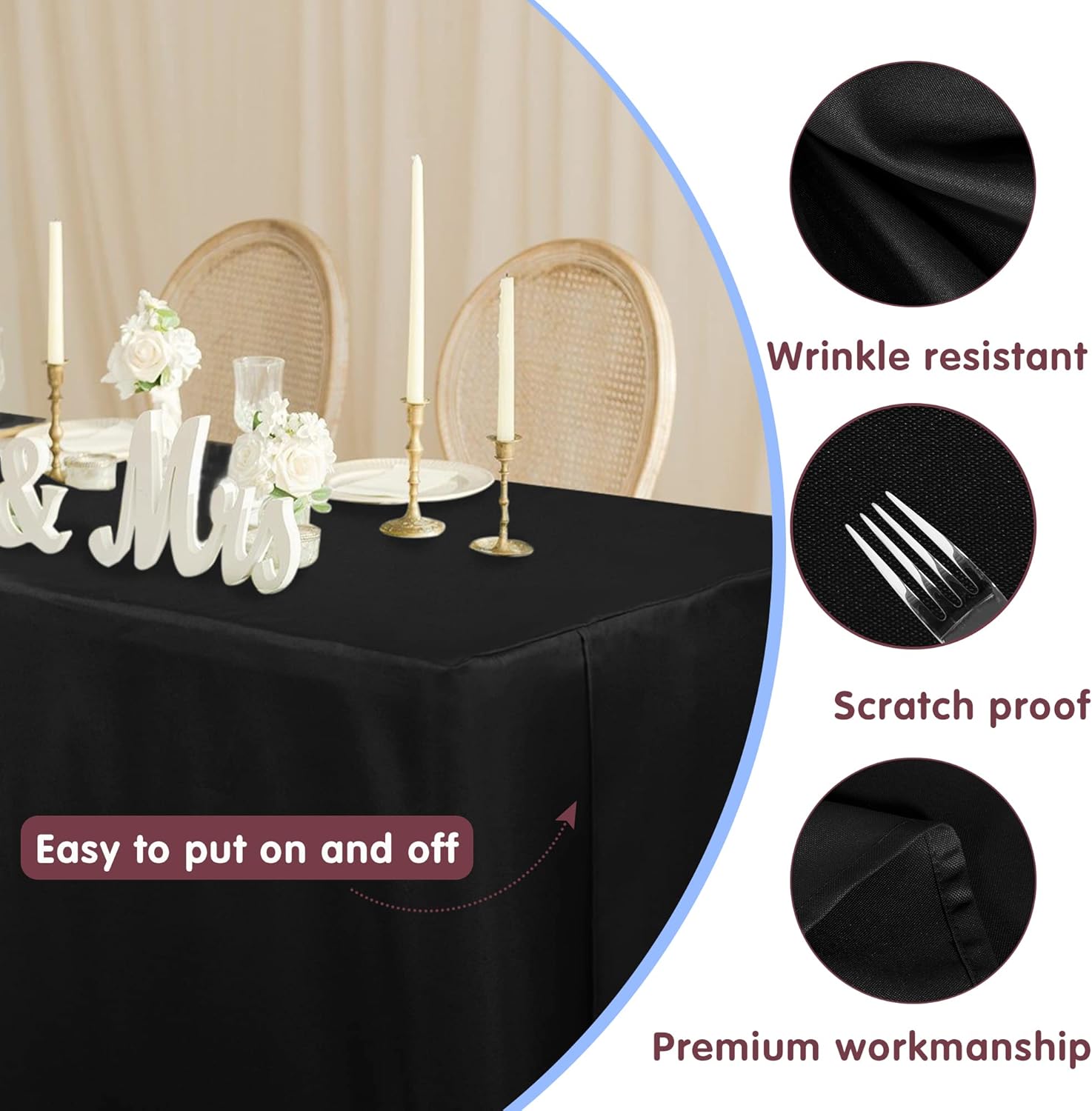 Thumbnail 1 de HolidayIdeas 2 Pack Square Fitted Table Covers 34