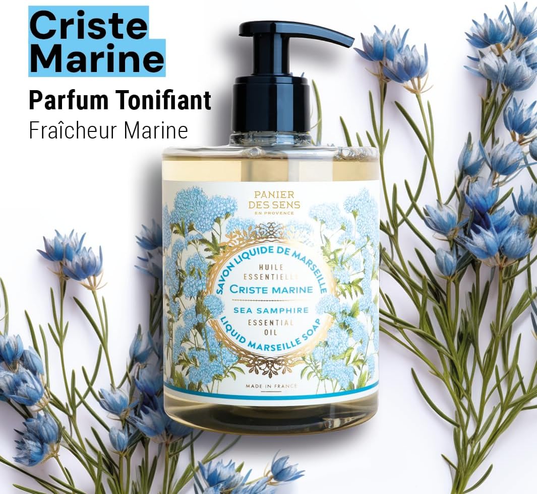 Detalle de Panier des Sens Savon de Marseille liquide Criste Marine — savon mains hydratant, 500 ml